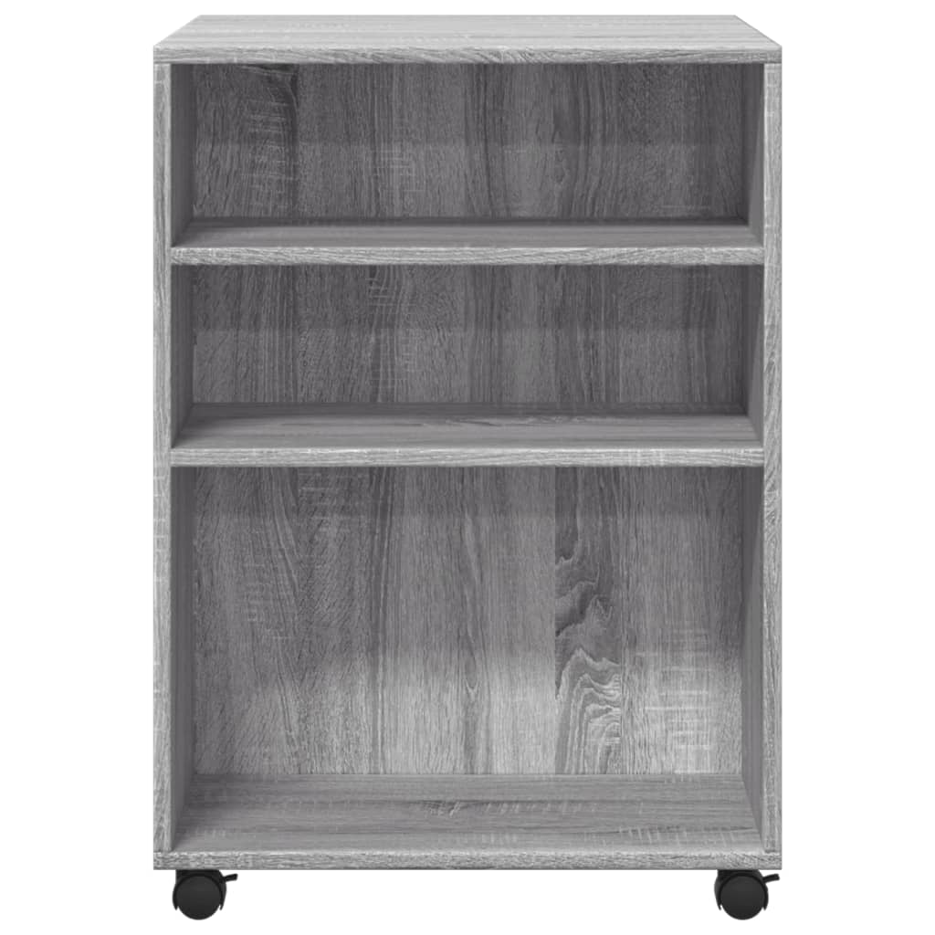 Masă laterală cu roți, gri sonoma 55x60x78 cm lemn prelucrat GartenMobel Dekor