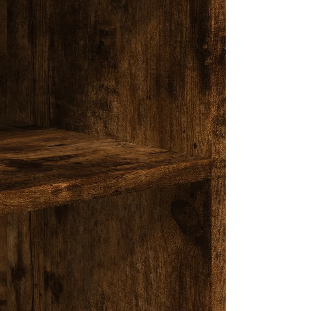 Masă laterală cu roți stejar fumuriu 55x60x78 cm lemn prelucrat GartenMobel Dekor