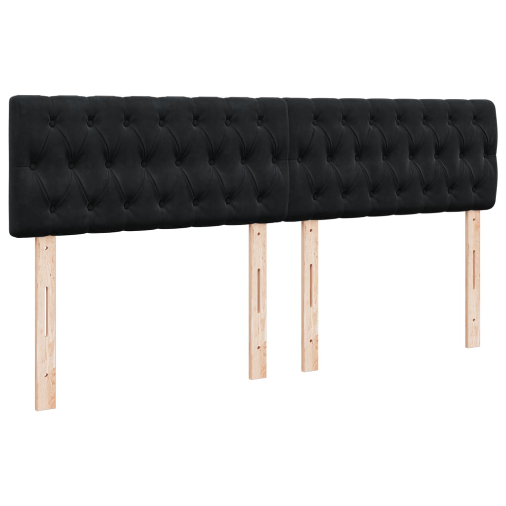 Pat box spring cu saltea, negru, 180x200 cm, catifea GartenMobel Dekor