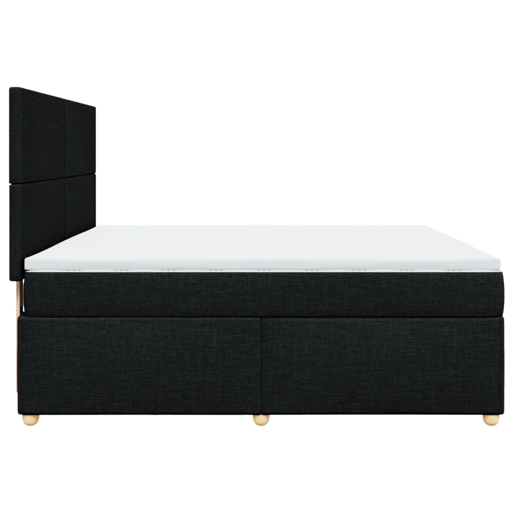 Pat box spring cu saltea, negru, 180x200 cm, catifea GartenMobel Dekor