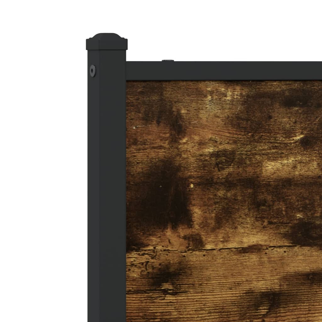 Cadru de pat din metal cu tăblie, stejar fumuriu, 107x203 cm GartenMobel Dekor