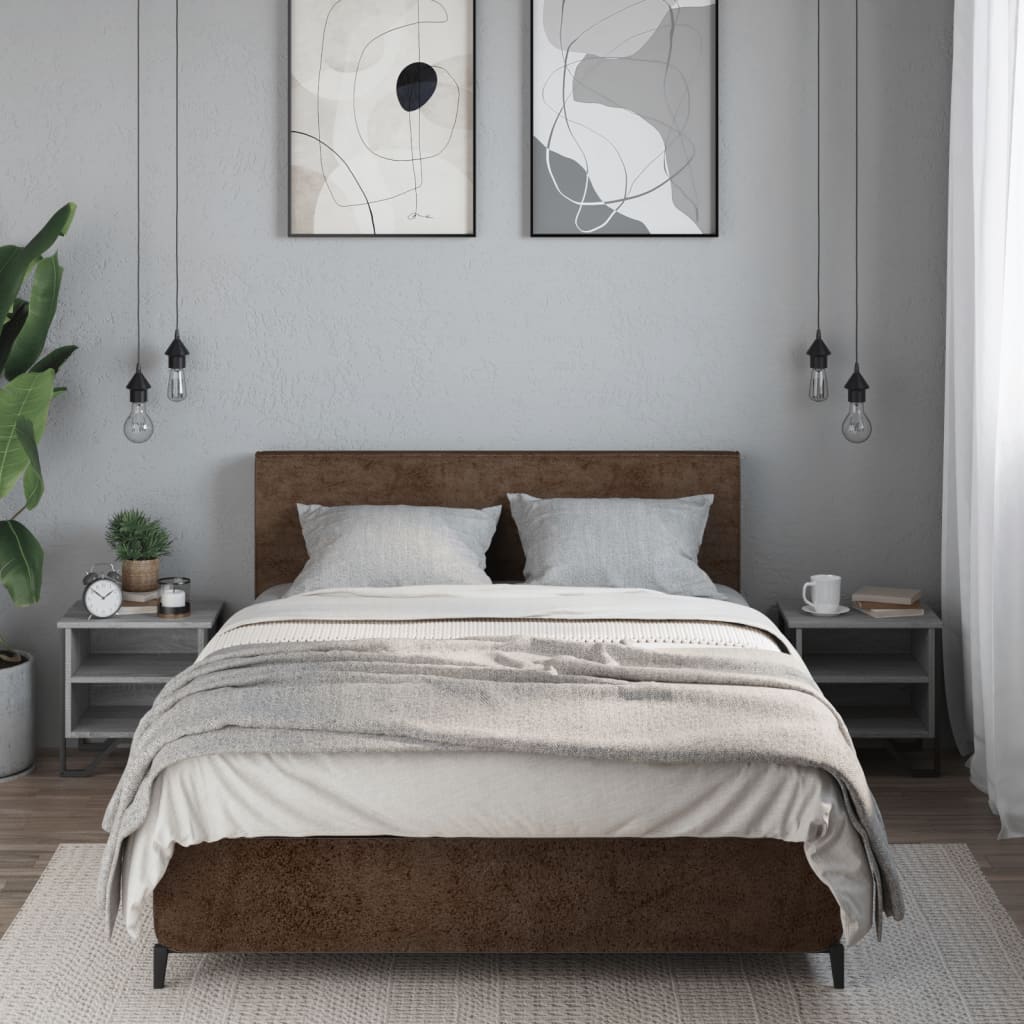 Noptiere, 2 buc., sonoma gri, 40x30x40 cm, lemn prelucrat GartenMobel Dekor