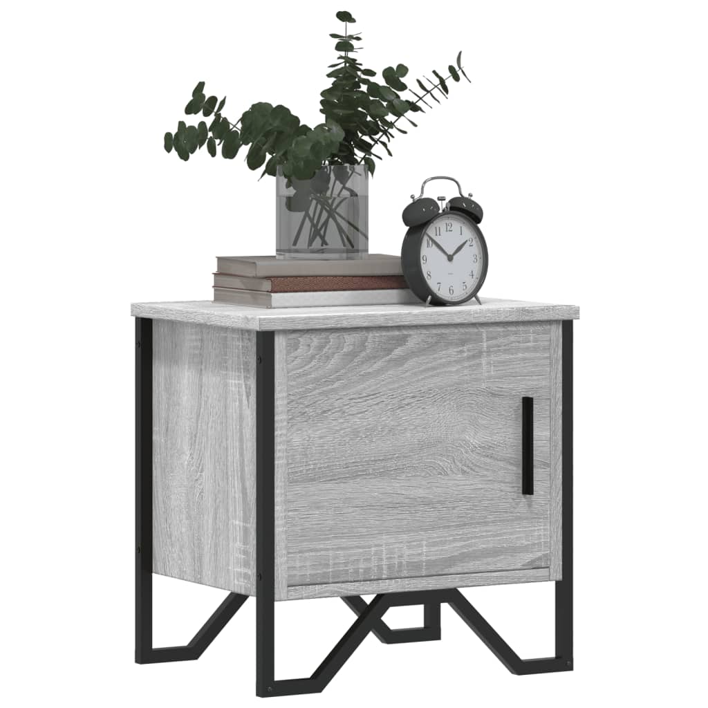 Noptiere, 2 buc., sonoma gri, 40x30x40 cm, lemn prelucrat GartenMobel Dekor