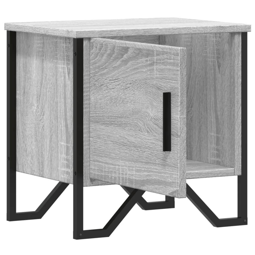 Noptiere, 2 buc., sonoma gri, 40x30x40 cm, lemn prelucrat GartenMobel Dekor