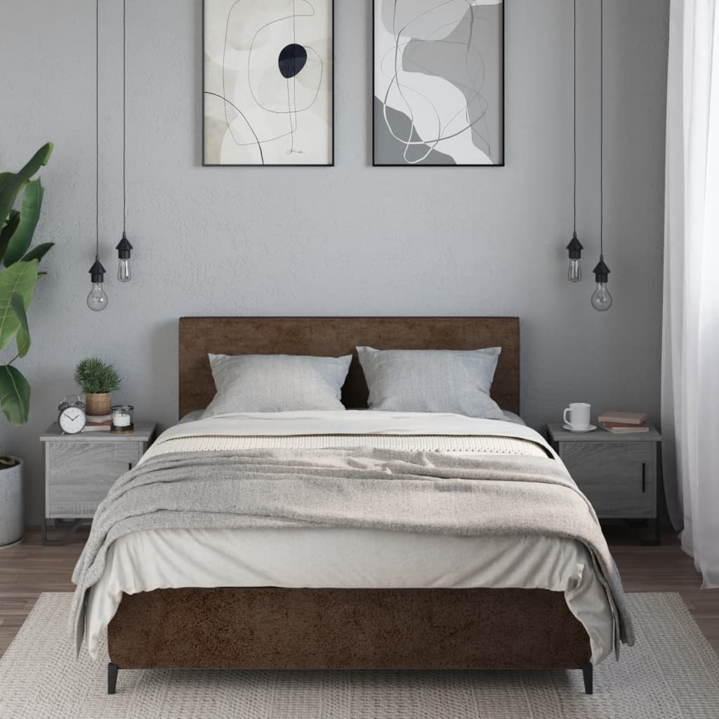 Noptiere, 2 buc., sonoma gri, 40x30x40 cm, lemn prelucrat GartenMobel Dekor