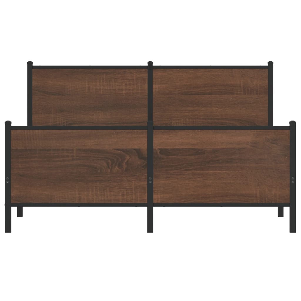 Cadru pat metalic cu tăblie la cap/picioare, 140x200 cm GartenMobel Dekor