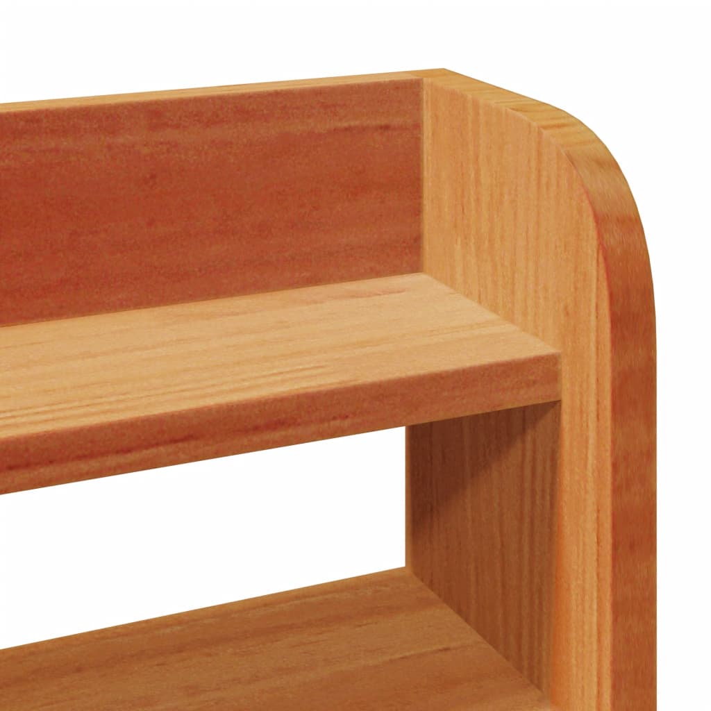 Cadru pat fără saltea, maro ceruit, 135x190 cm, lemn masiv pin GartenMobel Dekor