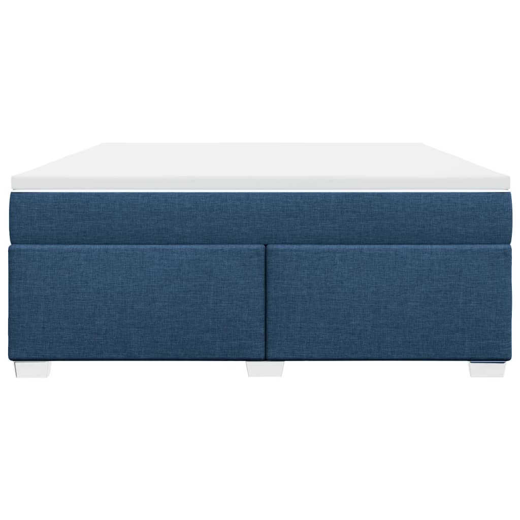 Pat box spring cu saltea, albastru, 180x200 cm, material textil GartenMobel Dekor
