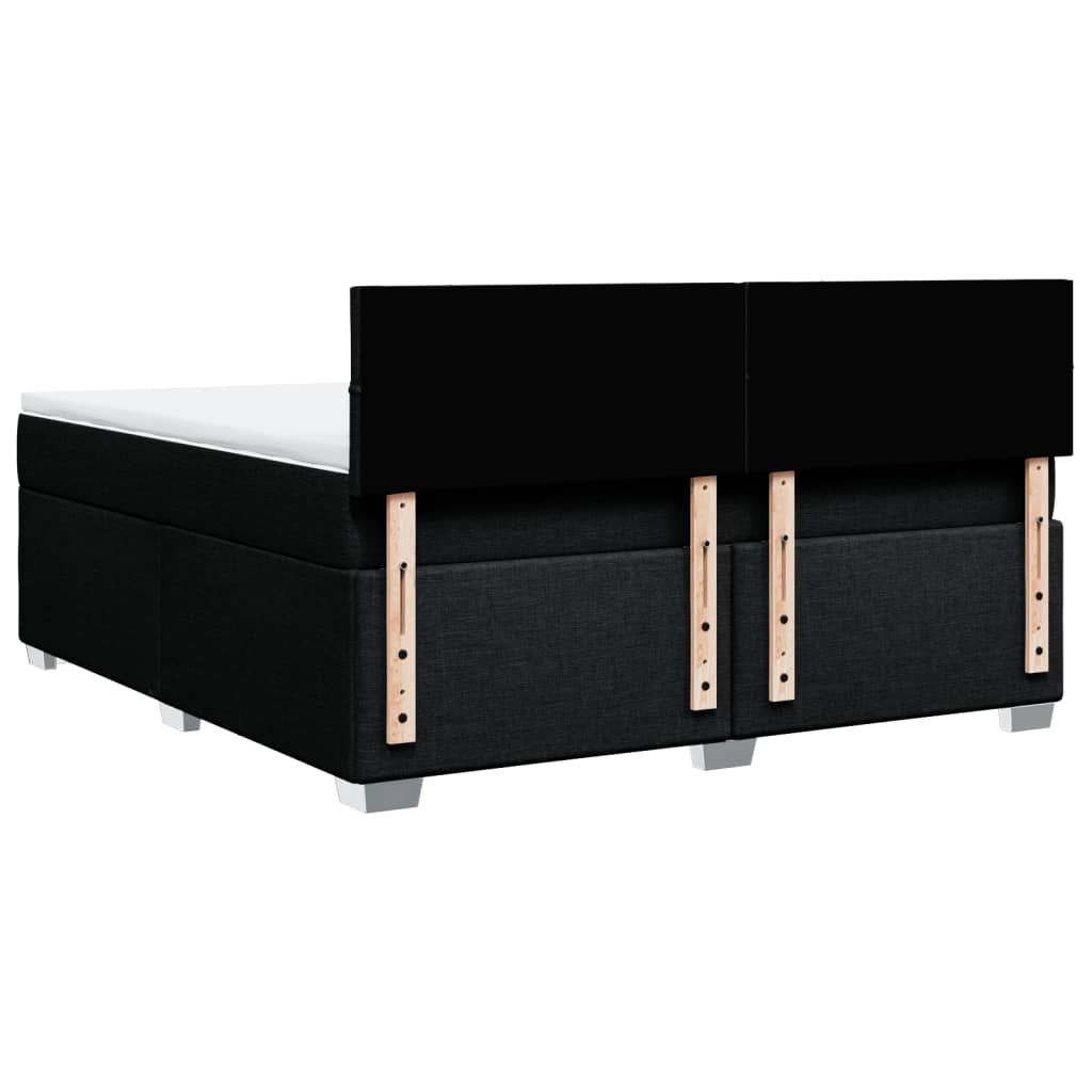 Pat box spring cu saltea, negru, 180x200 cm, catifea GartenMobel Dekor