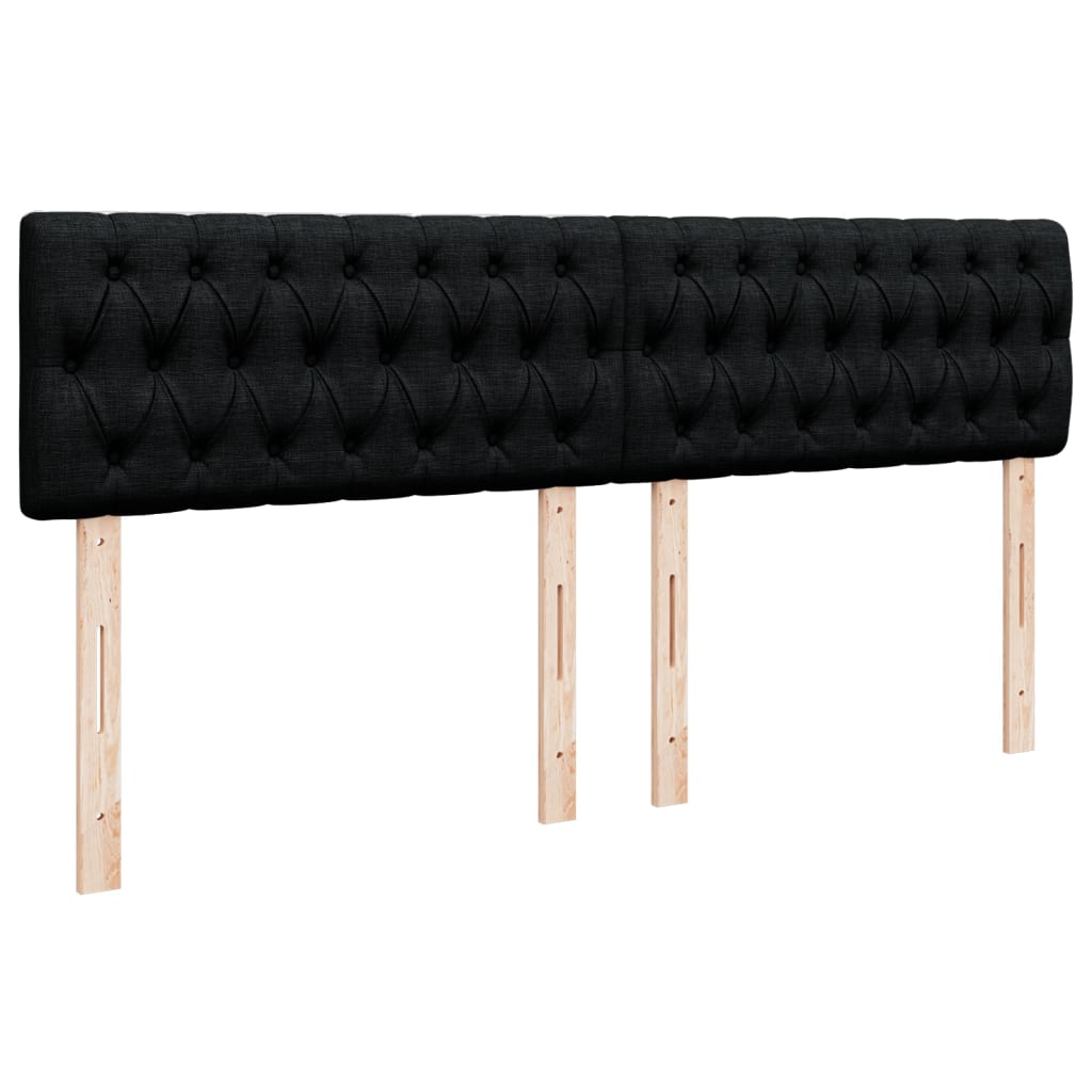 Pat box spring cu saltea, negru, 180x200 cm, catifea GartenMobel Dekor