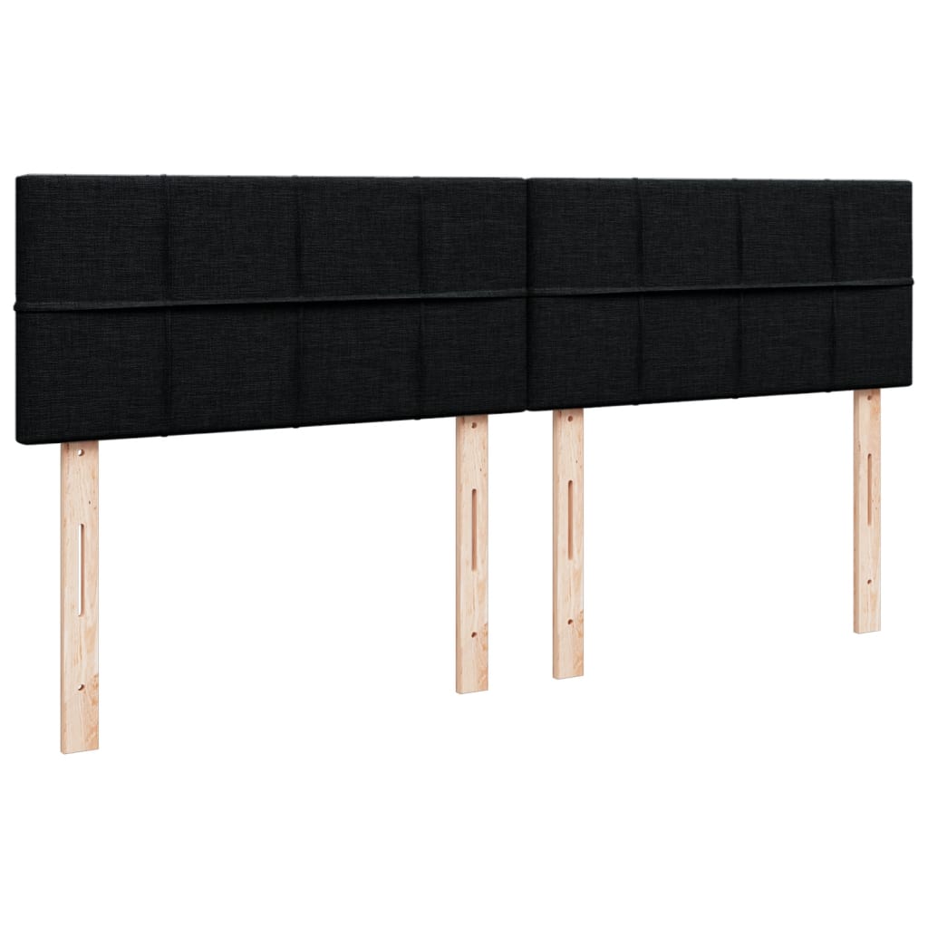 Pat box spring cu saltea, negru, 180x200 cm, catifea GartenMobel Dekor