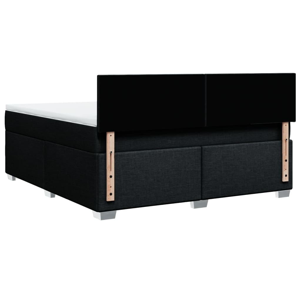 Pat box spring cu saltea, negru, 180x200 cm, catifea GartenMobel Dekor