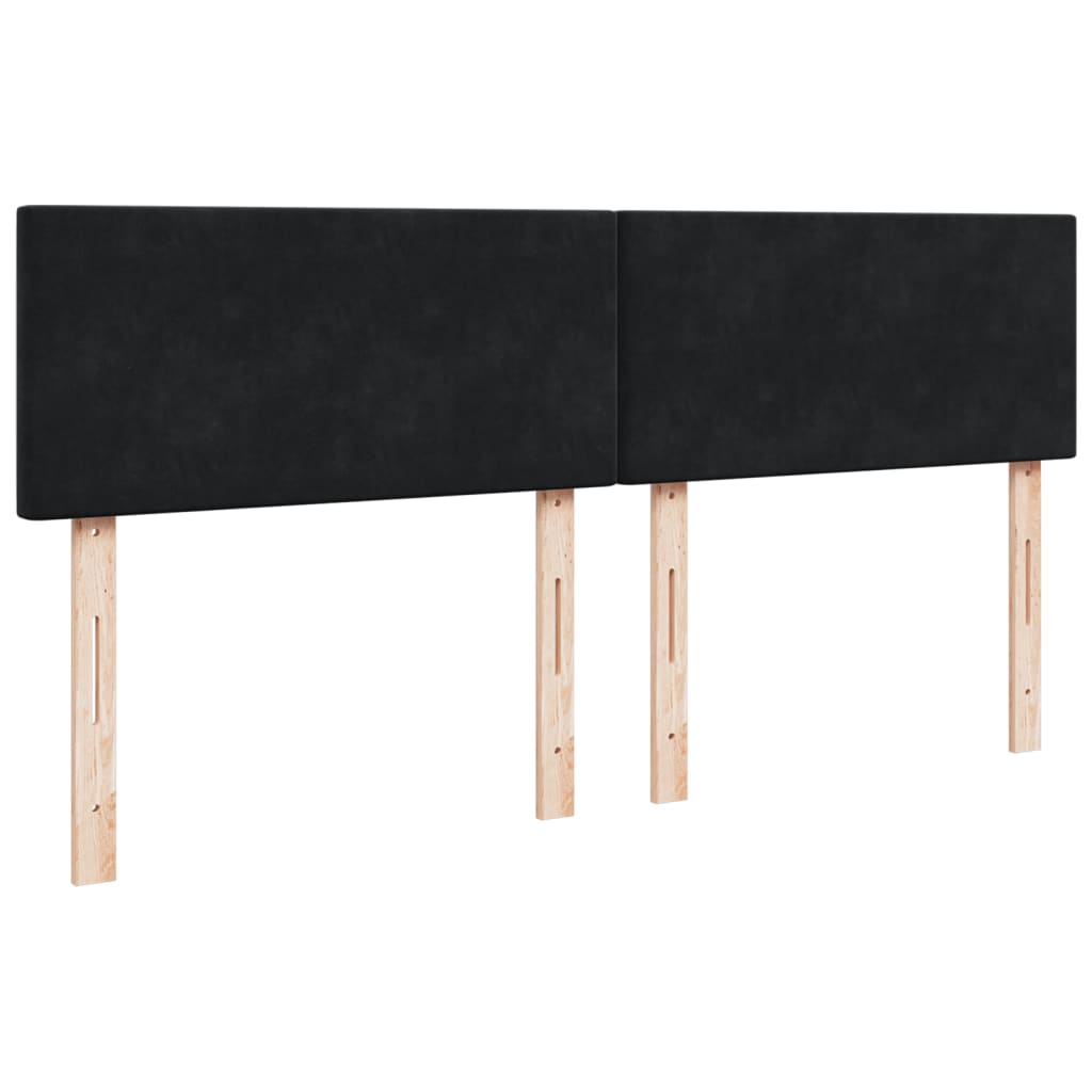 Pat box spring cu saltea, negru, 180x200 cm, catifea GartenMobel Dekor