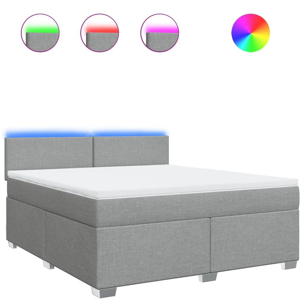 Pat continental, gri deschis, 180x200 cm, material textil GartenMobel Dekor