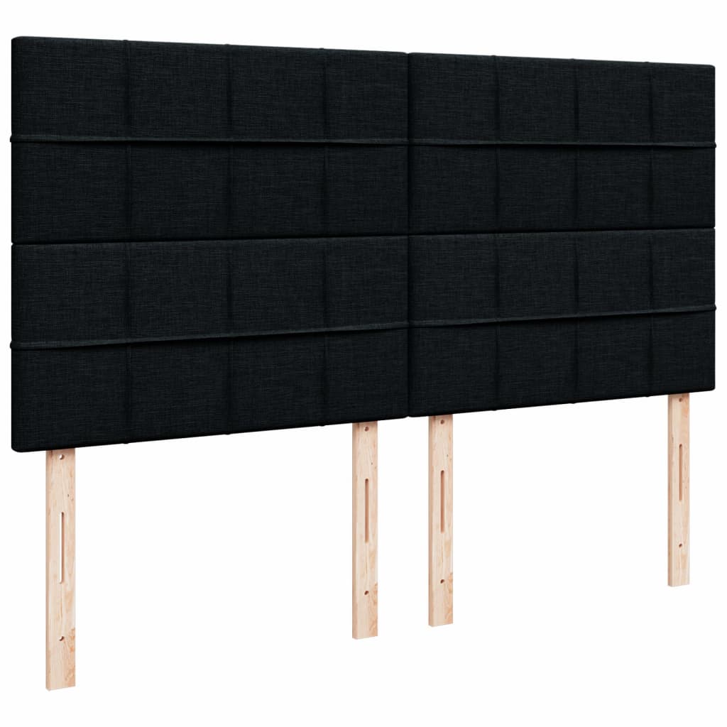 Pat box spring cu saltea, negru, 180x200 cm, catifea GartenMobel Dekor