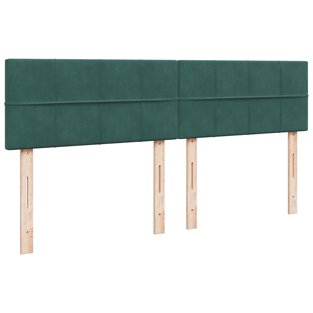 Pat box spring cu saltea, verde închis, 180x200 cm, catifea GartenMobel Dekor