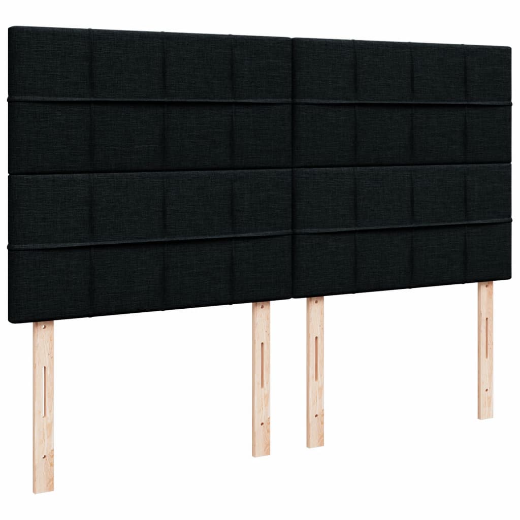 Pat box spring cu saltea, negru, 180x200 cm, catifea GartenMobel Dekor