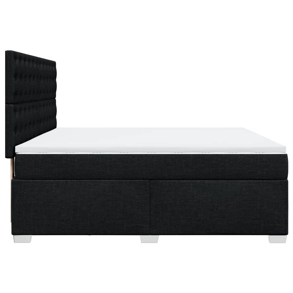 Pat box spring cu saltea, negru, 180x200 cm, catifea GartenMobel Dekor