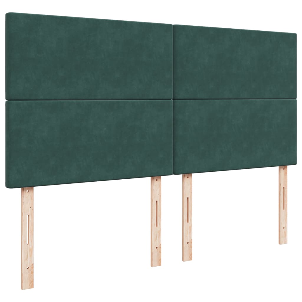 Pat box spring cu saltea, verde închis, 180x200 cm, catifea GartenMobel Dekor