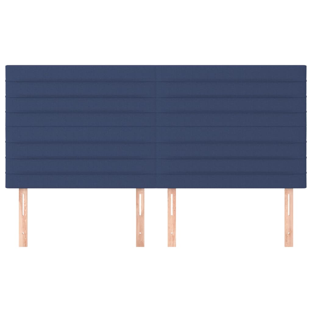 Tăblii de pat, 4 buc, albastru, 100x5x78/88 cm, textil GartenMobel Dekor