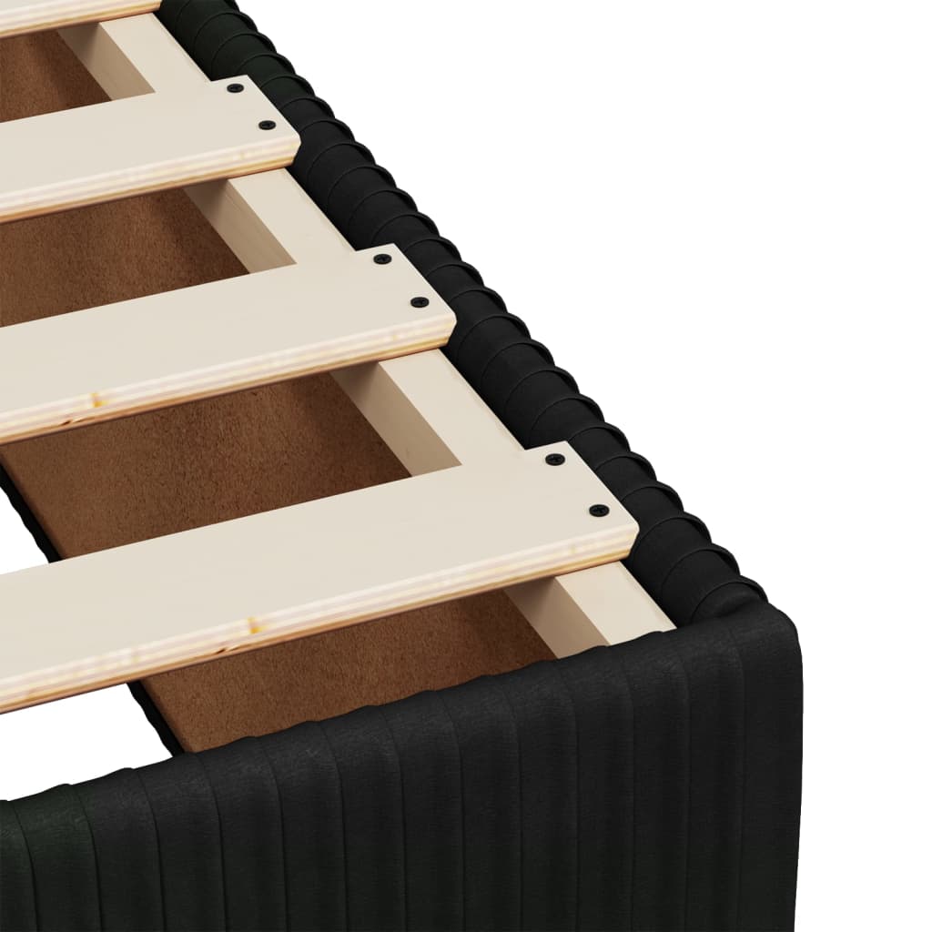 Pat box spring cu saltea, negru, 120x190 cm, catifea GartenMobel Dekor