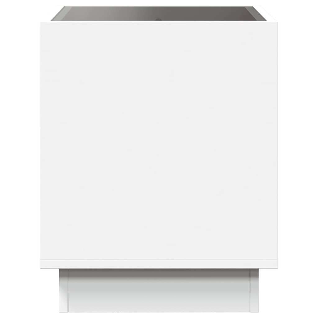Noptieră cu LED infinity, alb, 50x50x50 cm GartenMobel Dekor