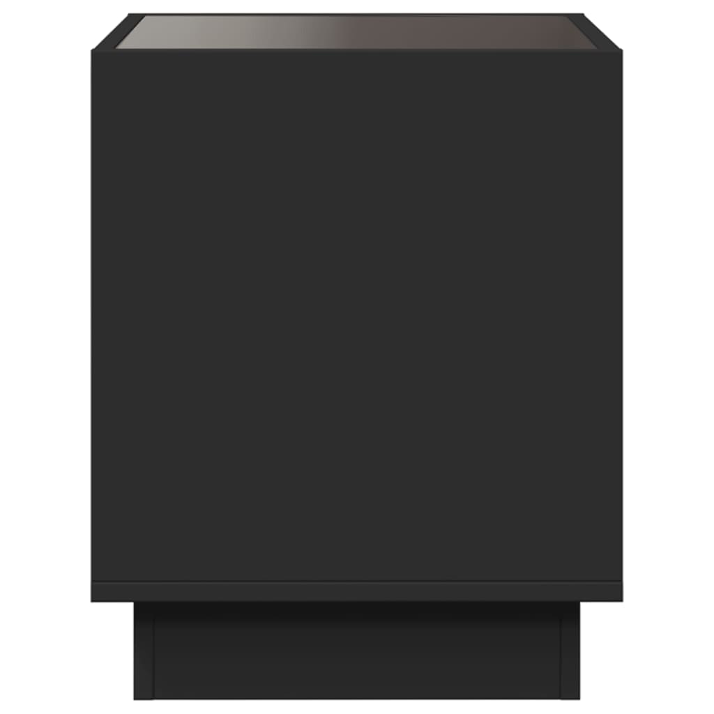 Noptieră cu LED infinity, negru, 50x50x50 cm GartenMobel Dekor