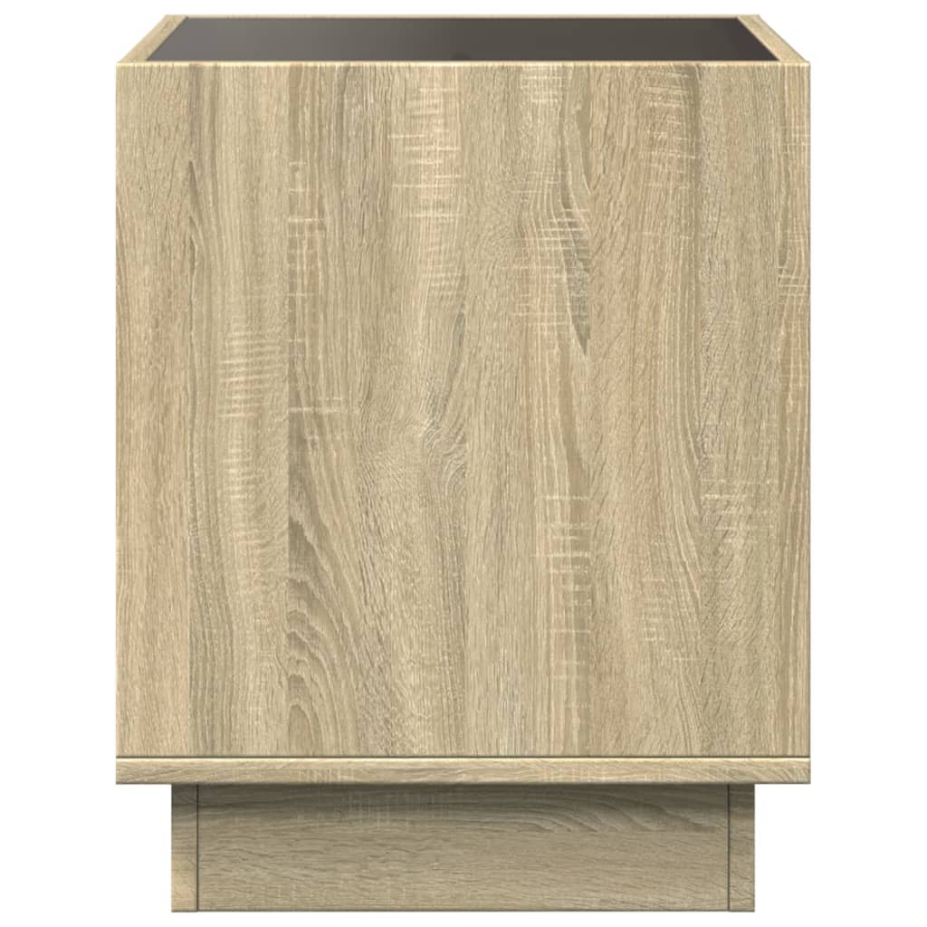 Noptieră cu LED infinity, stejar sonoma, 50x50x50 cm GartenMobel Dekor