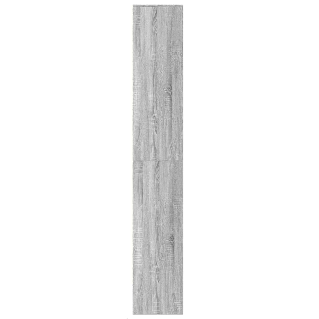Dulap înalt cu LED gri sonoma 69x32,5x200 cm lemn prelucrat GartenMobel Dekor