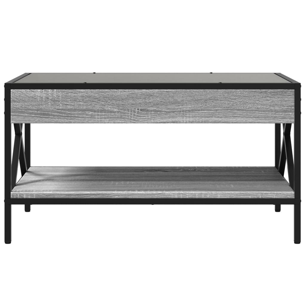Măsuță de cafea cu LED infinity, gri sonoma, 70x50x38 cm GartenMobel Dekor