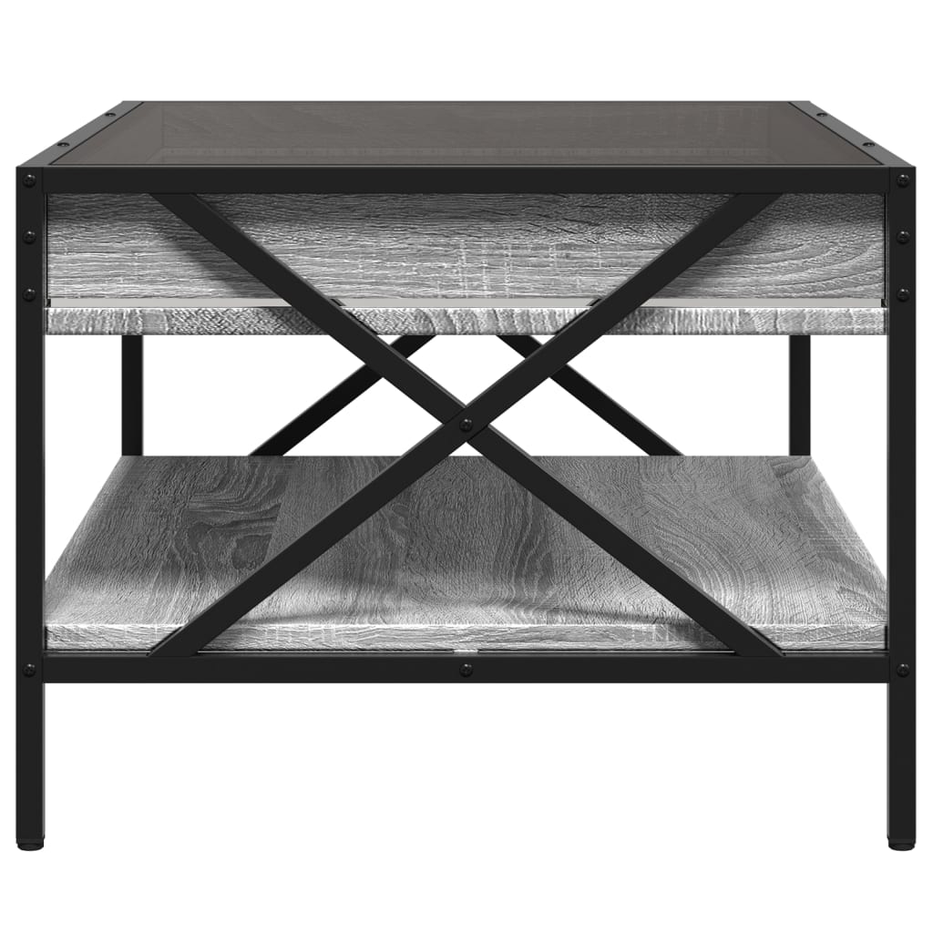Măsuță de cafea cu LED infinity, gri sonoma, 70x50x38 cm GartenMobel Dekor