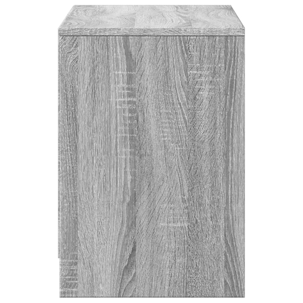 Dulap TV cu LED, gri sonoma, 100x34x50 cm, lemn prelucrat GartenMobel Dekor