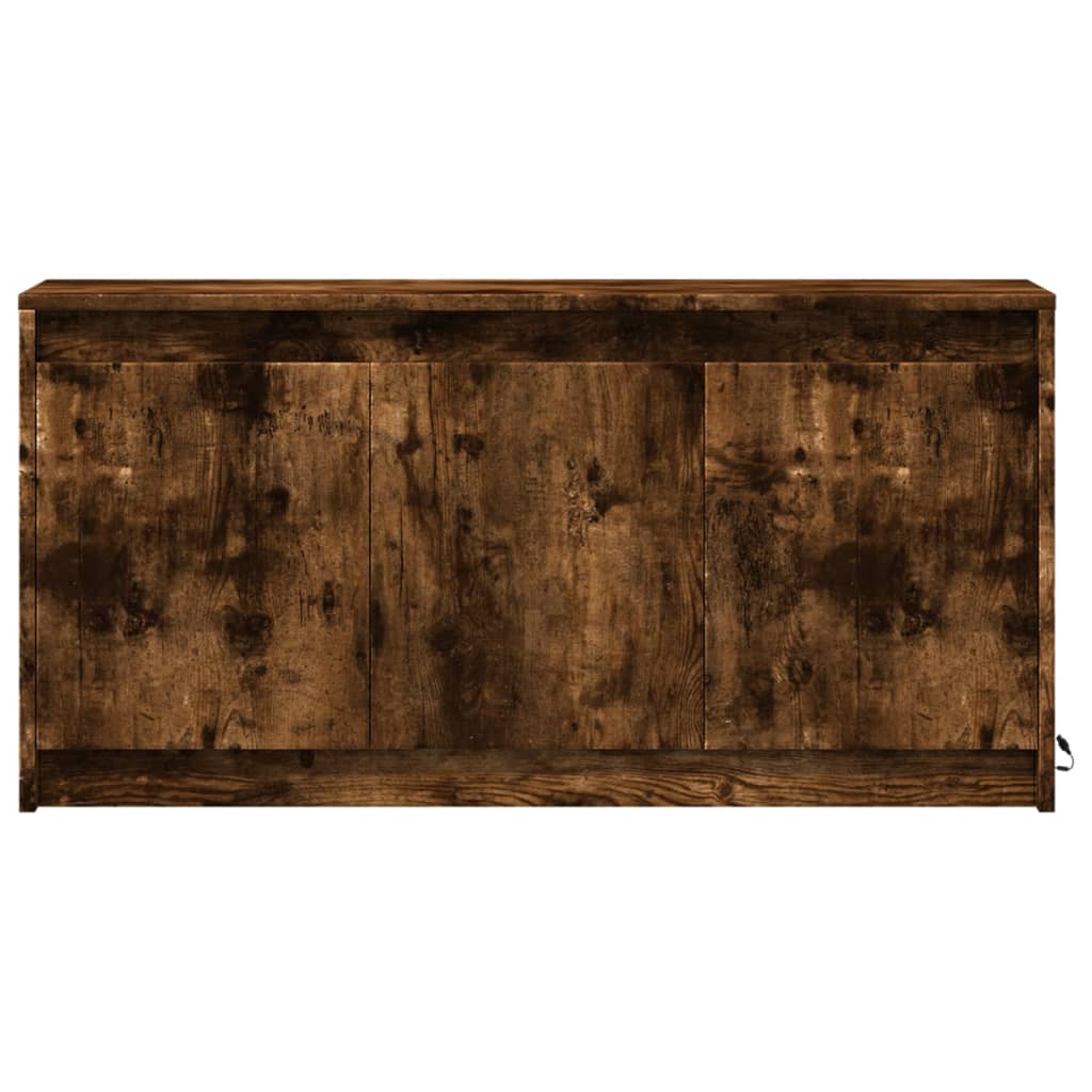 Dulap TV cu LED, stejar fumuriu, 100x34x50 cm, lemn prelucrat GartenMobel Dekor