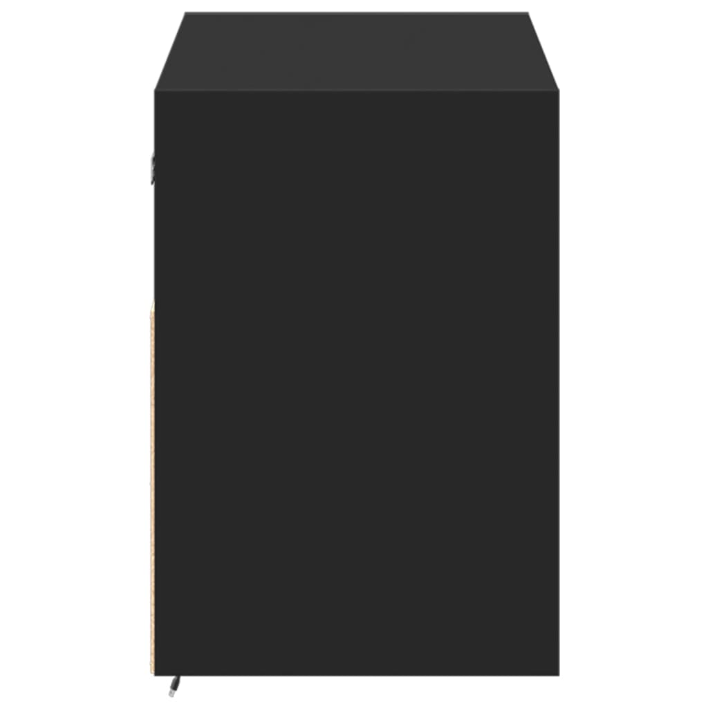 Dulap TV de perete cu lumini LED negru 100x31x45 cm GartenMobel Dekor