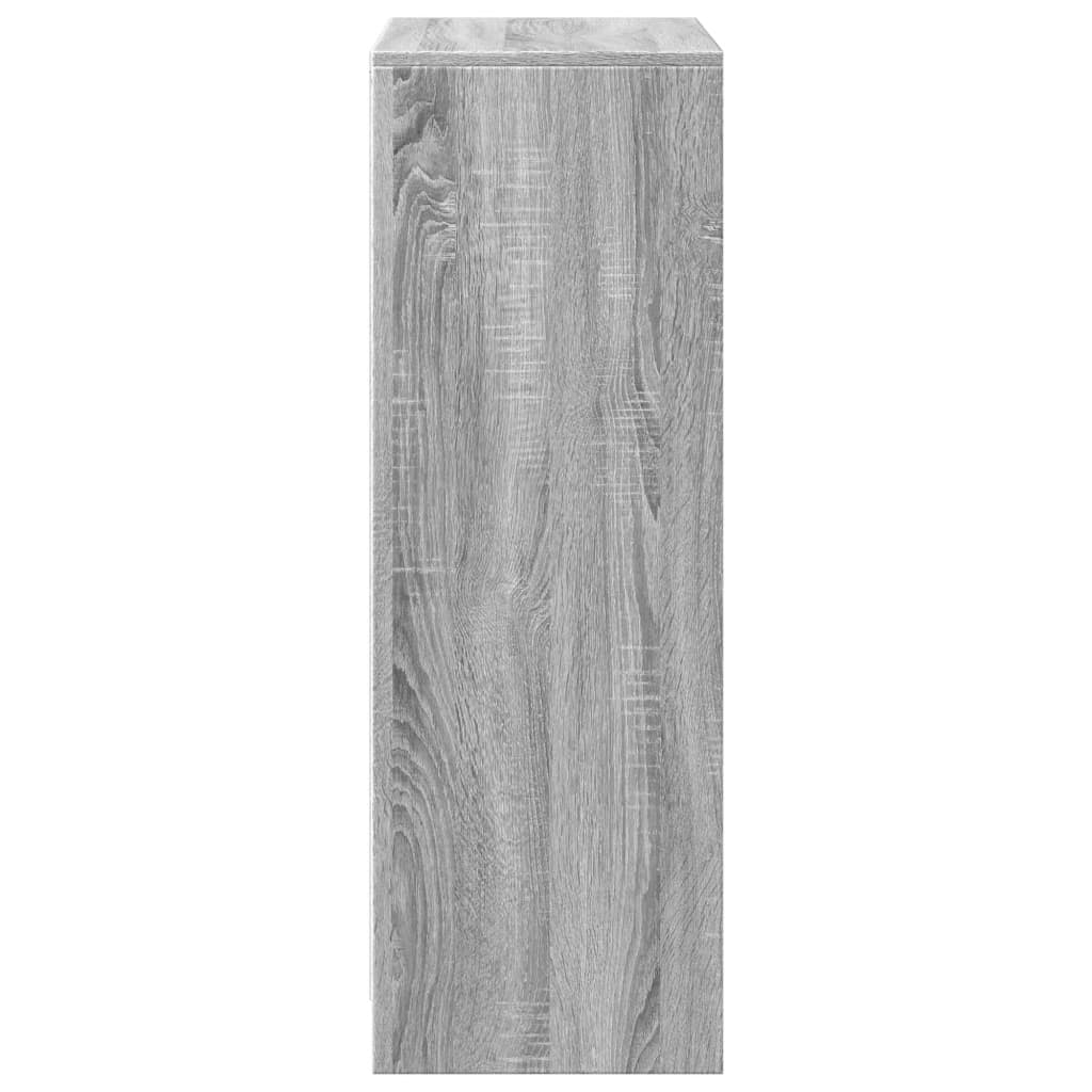 Dulap cu LED, gri sonoma, 72x34x100 cm, lemn prelucrat GartenMobel Dekor