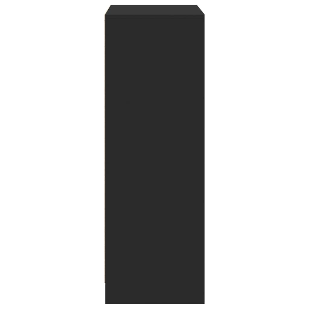 Dulap cu LED, negru, 72x34x100 cm, lemn prelucrat GartenMobel Dekor