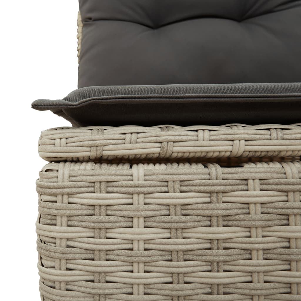 Set canapea de grădină cu perne, 4 piese, gri deschis poliratan GartenMobel Dekor