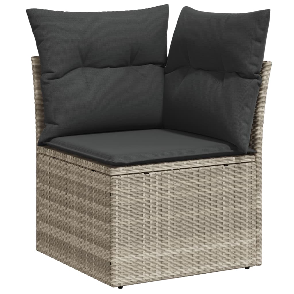 Set canapele de grădină cu perne, 6 piese gri deschis poliratan GartenMobel Dekor