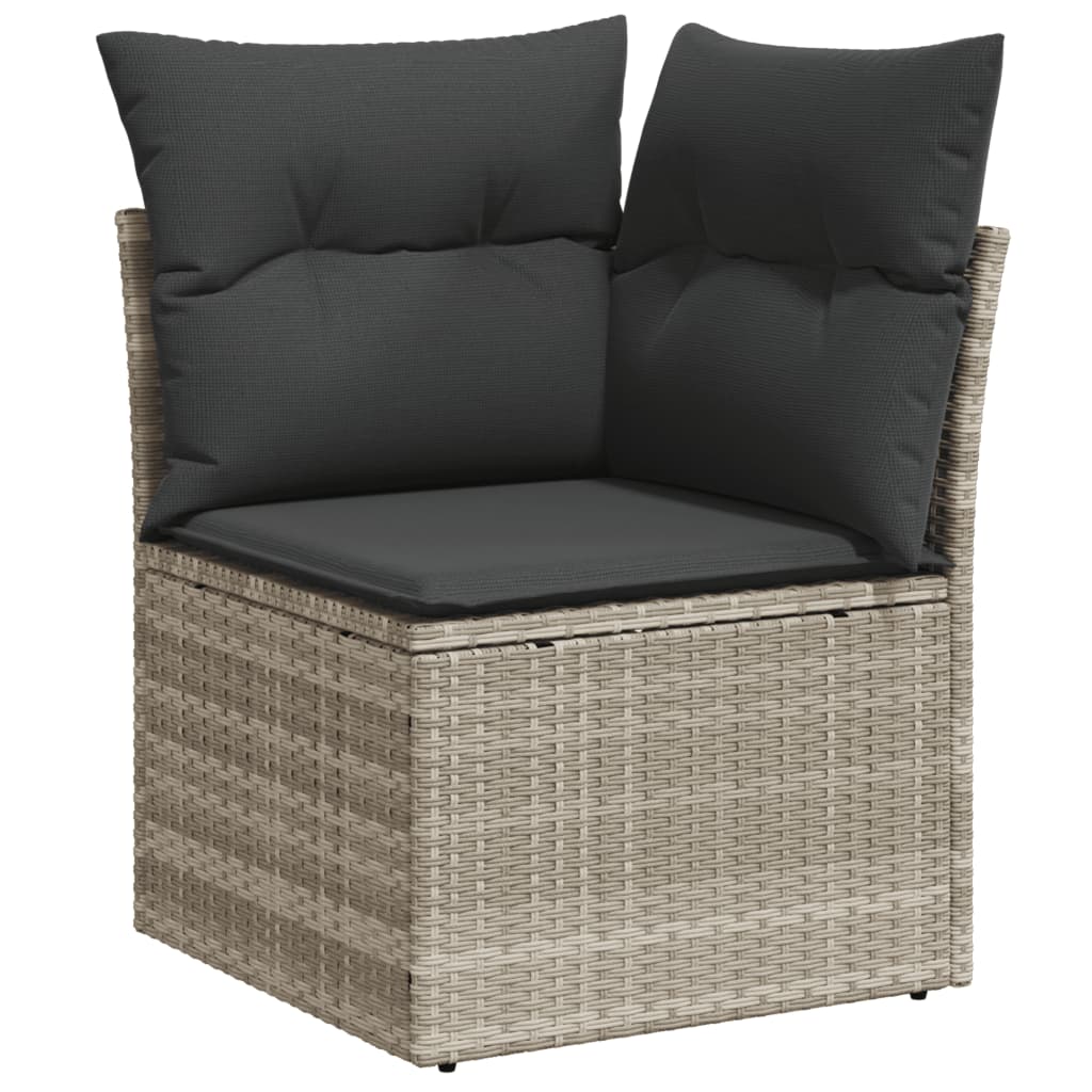 Set canapele de grădină cu perne, 7piese gri deschis poliratan GartenMobel Dekor