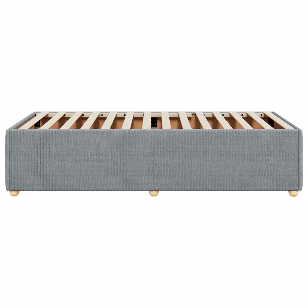 Cadru de pat, gri deschis, 90x200 cm, material textil GartenMobel Dekor