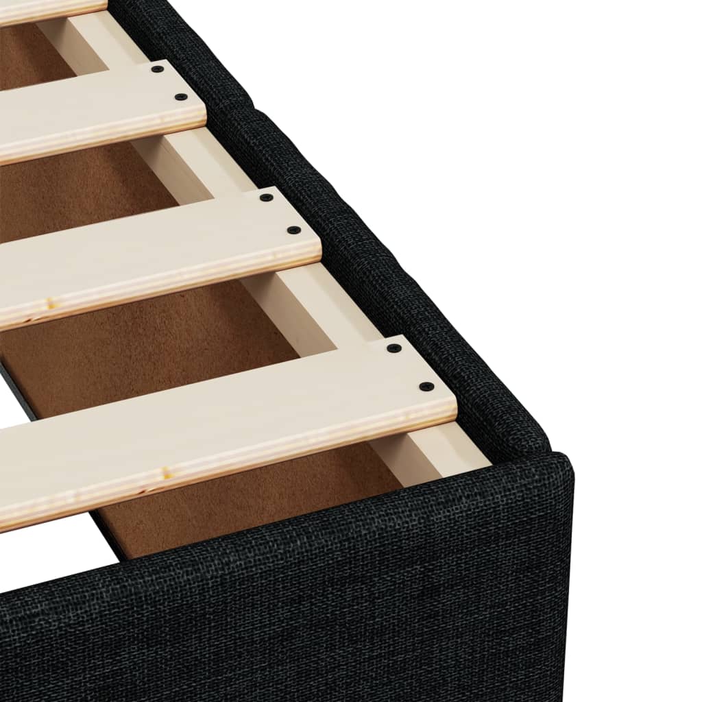 Pat box spring cu saltea, negru, 180x200 cm, catifea GartenMobel Dekor