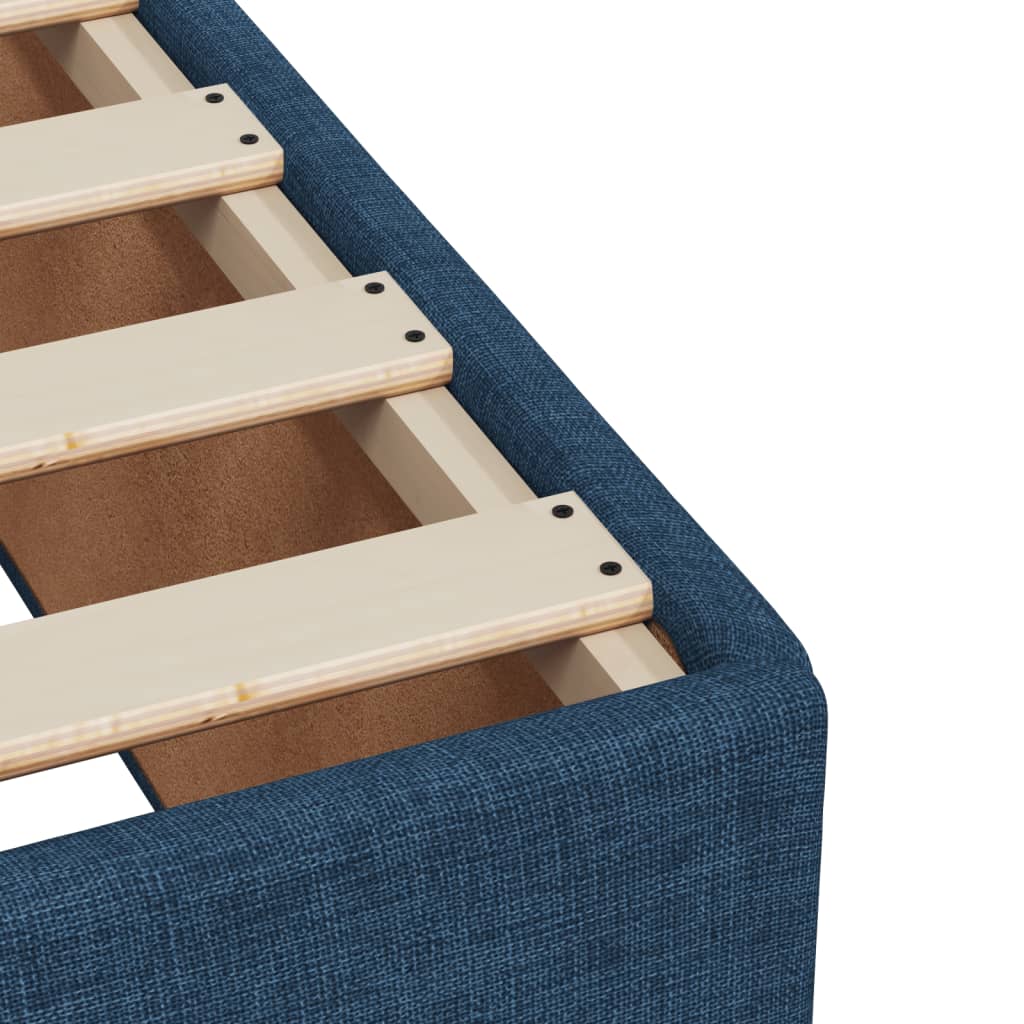 Pat box spring cu saltea, albastru, 180x200 cm, material textil GartenMobel Dekor