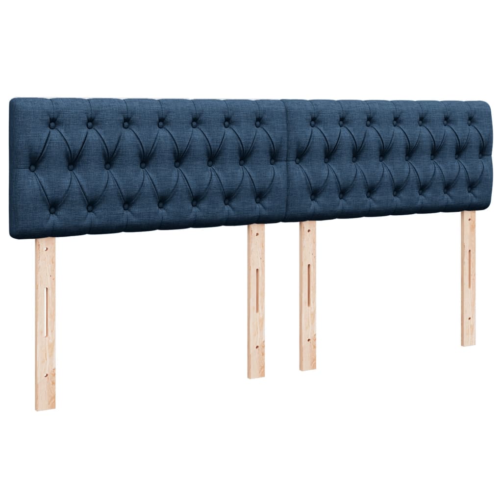 Pat box spring cu saltea, albastru, 180x200 cm, material textil GartenMobel Dekor