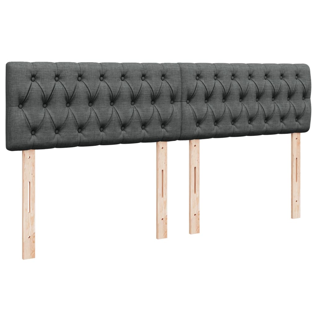 Pat box spring cu saltea, gri închis, 180x200 cm, textil GartenMobel Dekor