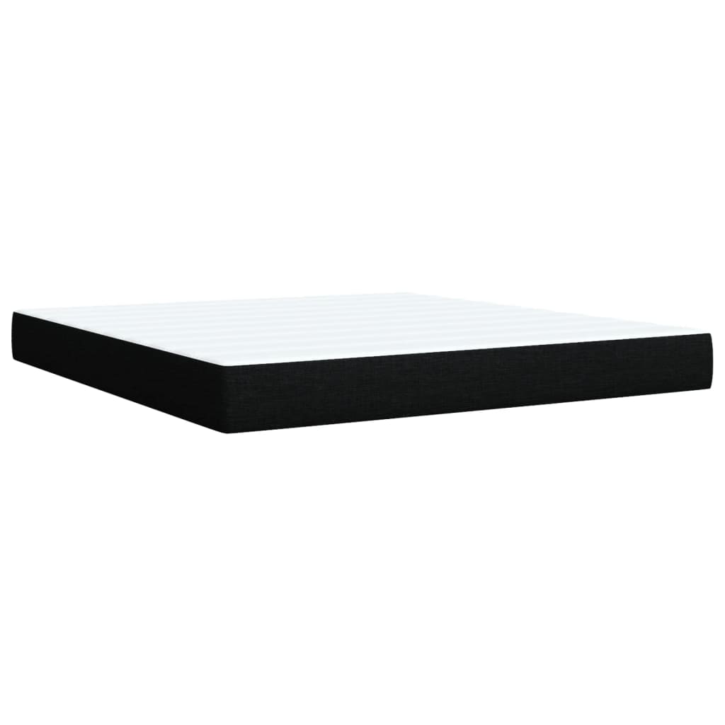 Pat box spring cu saltea, negru, 180x200 cm, catifea GartenMobel Dekor