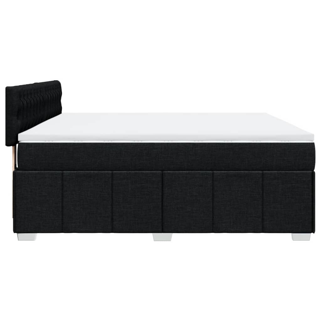 Pat box spring cu saltea, negru, 180x200 cm, catifea GartenMobel Dekor