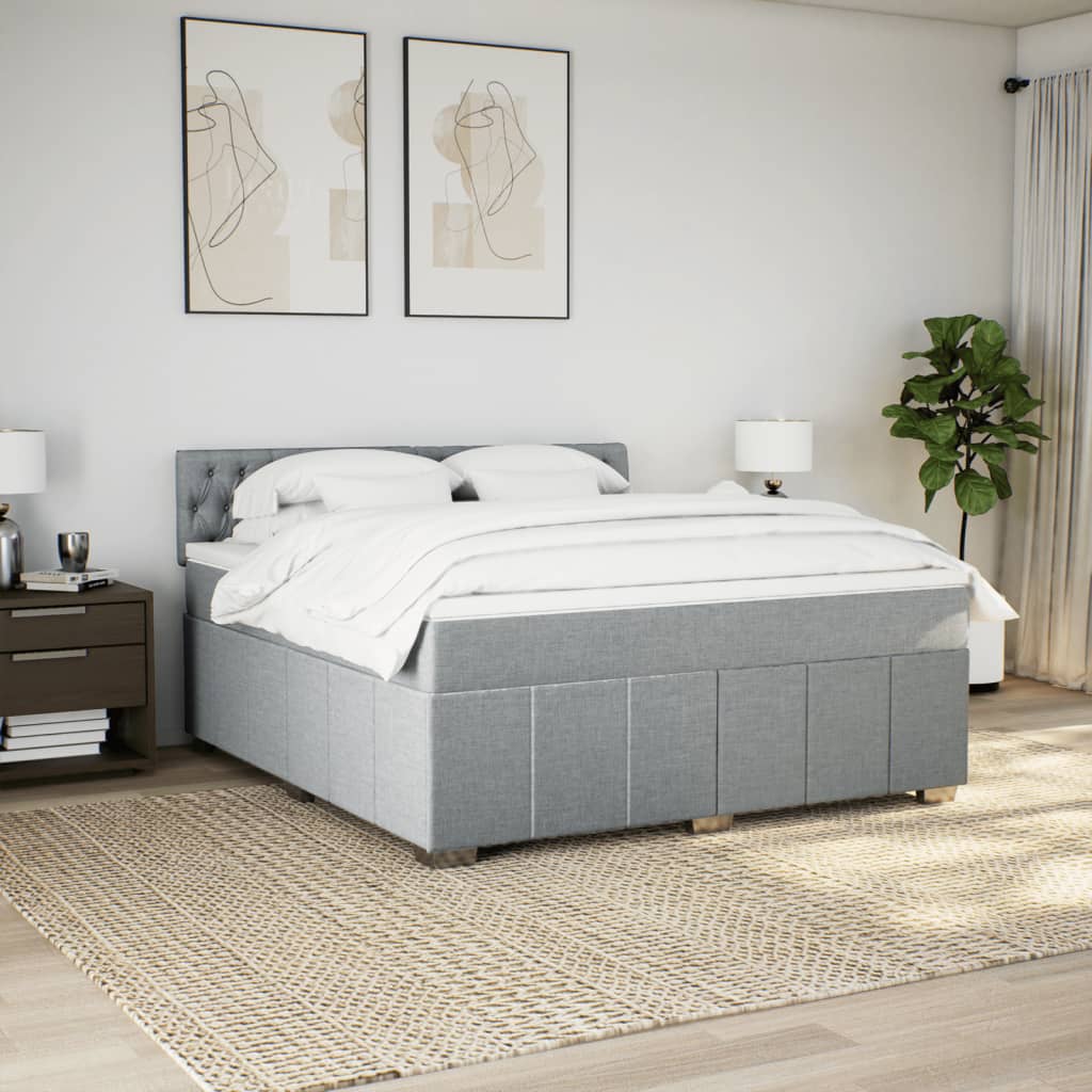 Pat continental, gri deschis, 180x200 cm, material textil GartenMobel Dekor