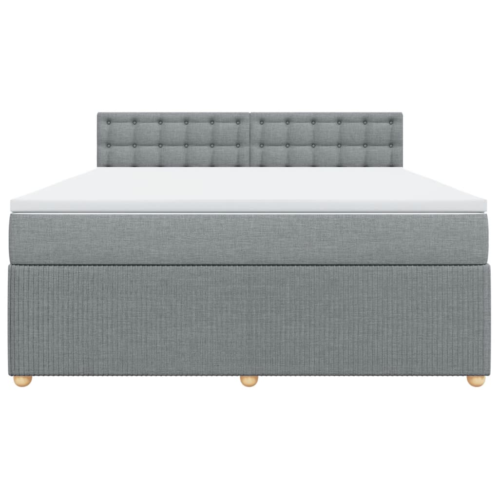 Pat continental, gri deschis, 180x200 cm, material textil GartenMobel Dekor