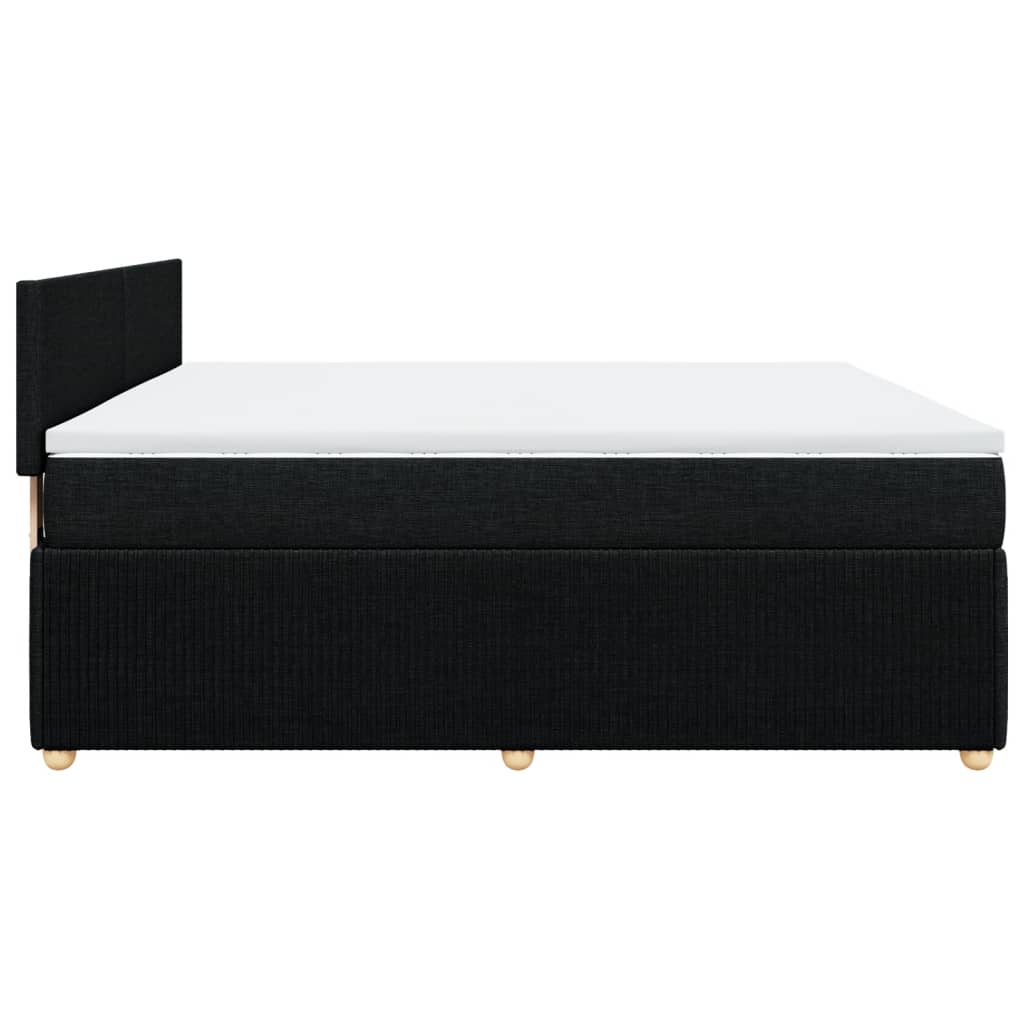 Pat box spring cu saltea, negru, 180x200 cm, catifea GartenMobel Dekor