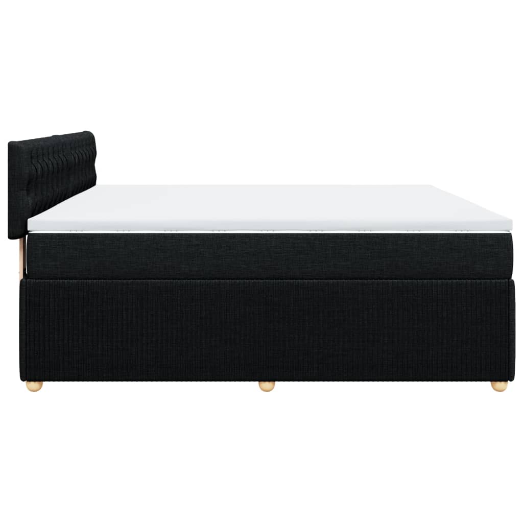 Pat box spring cu saltea, negru, 180x200 cm, catifea GartenMobel Dekor